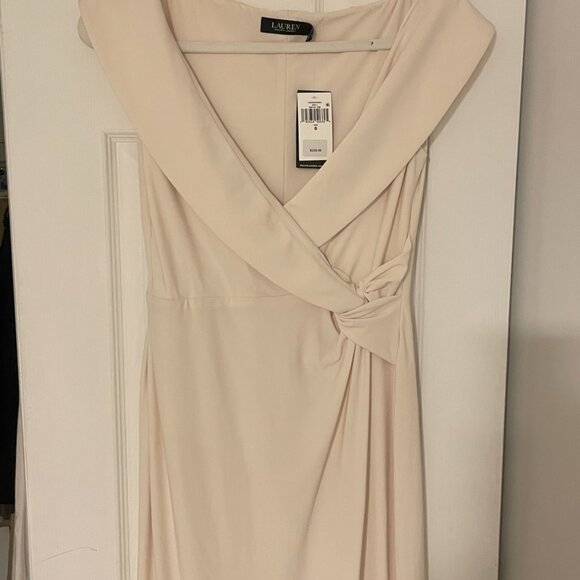 NWT Ralph Lauren JERSEY OFF THE SHOULDER DRESS - mascarpone cream IVORY - Picture 7 of 16